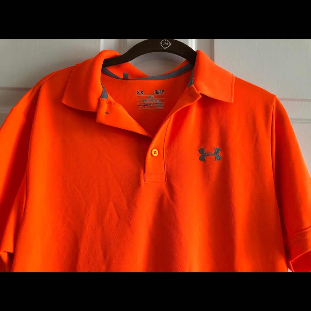 Orange Under Armour Polo